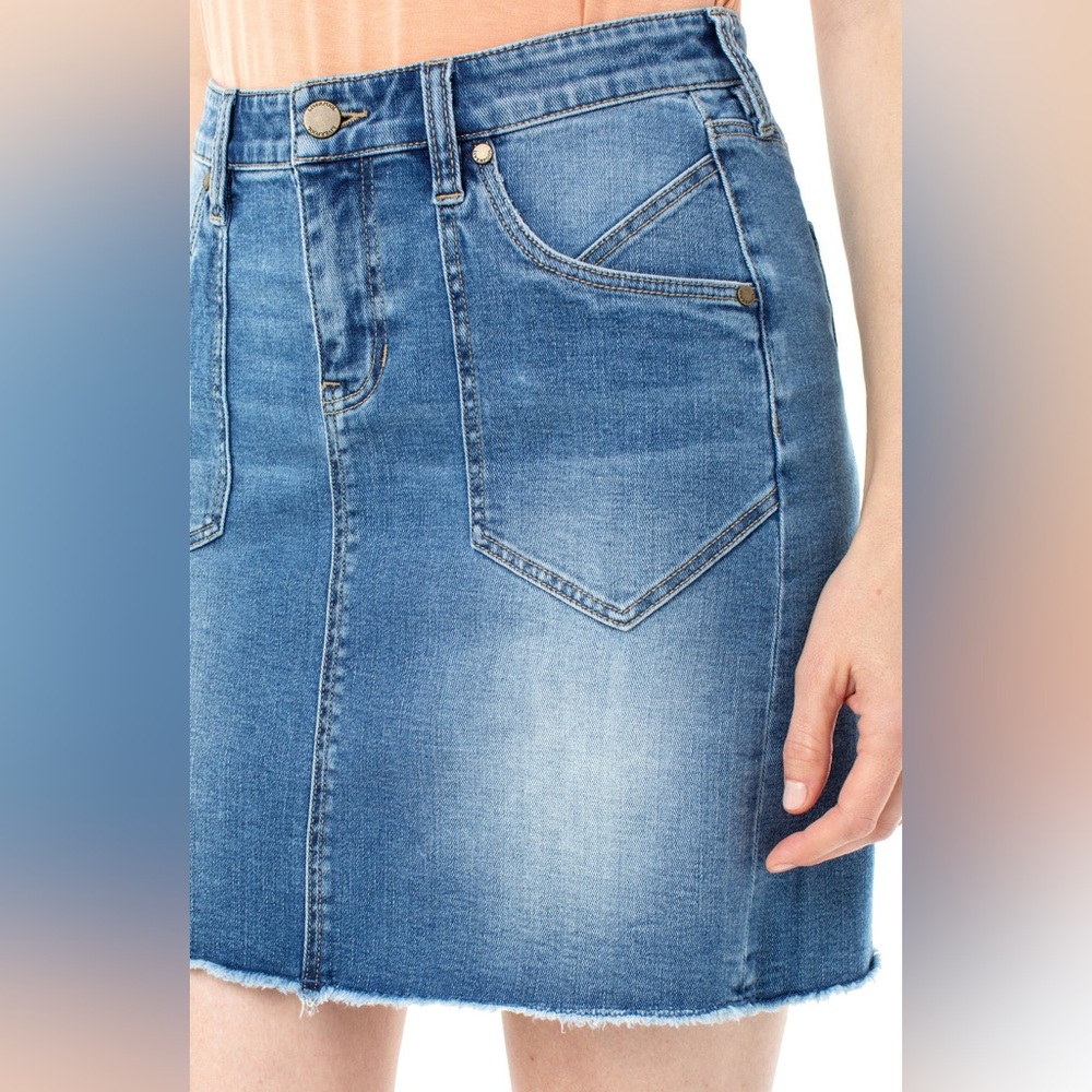 LIVERPOOL Los Angeles Stretch Denim Mini Skirt in Nashville Size 27‎ / 4